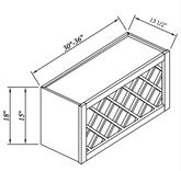 RTA Inset Solid Wood Wine Rack Cabinets with Lattice Panels Wall Cabinet Origami White for Kitchen Storage