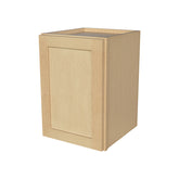 RTA Solid Wood Single Door Wall Cabinets - Kitchen, Bathroom, Living Room and Office Shaker Natural Wood