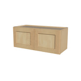 RTA Solid Wood Double Doors Wall Cabinets - Kitchen, Bathroom, Living Room and Office Shaker Natural Wood