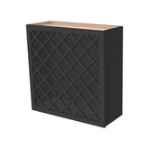 RTA Shaker Solid Wood Wine Rack Cabinets with Lattice Panels Wall Cabinet Charcoal Black for Kitchen Storage
