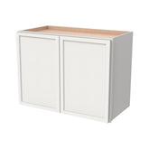 RTA Newtown Solid Wood Double Door Wall Cabinets Origami White for Kitchen Bathroom and Laundry Storage