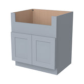 RTA Belmont Gray Farm Sink Base Cabinet (2 Butt Door)