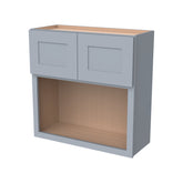 RTA Belmont Gray Wall Cabinet for Kitchen, Bathroom & Laundry Storage