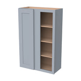RTA Solid Wood Shaker Gray Wall Blind Corner Cabinets for Kitchen Bathroom and Laundry Storage