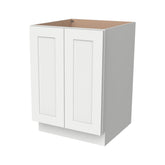 RTA Solid Wood Shaker Full High Door Base Cabinet Origami White for Kitchen, Bathroom & Laundry Room Storage - with 2 Doors 1 Shelf