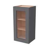 RTA Solid Wood Cabinet Shaker Glass Door Wall Cabinets Pebble Gray for Kitchen Bathroom and Laundry Storage (Glass Insert Sold Separately)