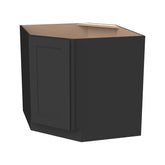 RTA Shaker Solid wood Corner Sink Base Cabinet Charcoal Black