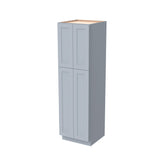 RTA Shaker Gray Solid Wood Wall Pantry Cabinet for Kitchen Storage