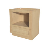 RTA Solid Wood Microwave Base Cabinets - Kitchen Shaker Natural Wood