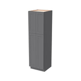 RTA Shaker Pebble Gray Solid Wood Wall Pantry Cabinet for Kitchen Storage