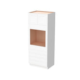 RTA Solid Wood Cabinet Inset Origami White Tall Cabinets for Kitchen Bathroom and Laundry Storage