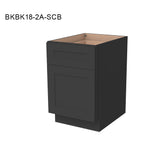 RTA Shaker Solid Wood Waste Basket Base Cabinet Charcoal Black for Kitchen, Bathroom & Laundry Storage