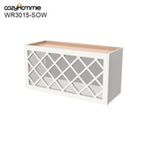 RTA Shaker Solid Wood Wine Rack Cabinets with Lattice Panels Wall Cabinet Origami White for Kitchen Storage