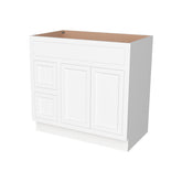 RTA Solid Wood Cabinet Inset Origami White Vanity Cabinets for Kitchen Bathroom and Laundry Storage
