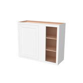 RTA Solid Wood Inset Wall Blind Corner Cabinets Origami White for Kitchen Bathroom and Laundry Storage