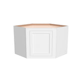 RTA Solid Wood Inset Wall Diagonal Corner Cabinets Origami White for Kitchen Bathroom and Laundry Storage