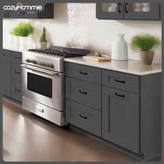 Shaker Series Pebble Gray Cabinets