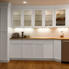 RTA Solid Wood Newtown Base End Angle cabinets Origami White Kitchen, Bathroom & Laundry Room Storage