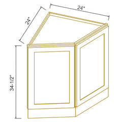 RTA Solid Wood Shaker Base End Cabinets Origami White Kitchen, Bathroom & Laundry Room Storage