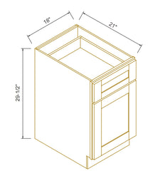 RTA Solid Wood Newtown Drawer Base Cabinet Jade Green for Kitchen, Bathroom & Laundry storage