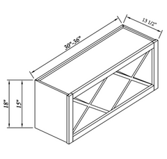 Inset Series RTA Solid Wood Wine Rack Cabinets With X Divider Cube Insert - Kitchen, Bathroom, Living Room and Office