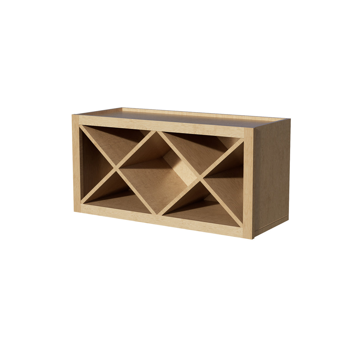 RTA Solid Wood Wine Rack Cabinets With X Divider Cube Insert - Kitchen ...