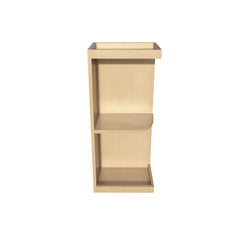 RTA Solid Wood Wall End Open Shelves - Kitchen, Bathroom, Living Room and Office Shaker Natural Wood