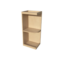 RTA Solid Wood Wall End Open Shelves - Kitchen, Bathroom, Living Room and Office Shaker Natural Wood