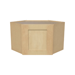 RTA Solid Wood Diagonal Corner Cabinets - Kitchen, Bathroom, Living Room and Office Shaker Natural Wood