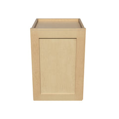 RTA Solid Wood Single Door Wall Cabinets - Kitchen, Bathroom, Living Room and Office Shaker Natural Wood