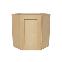 RTA Solid Wood Diagonal Corner Cabinets - Kitchen, Bathroom, Living Room and Office Shaker Natural Wood