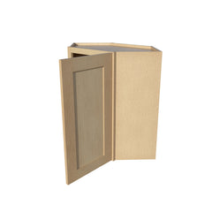 RTA Solid Wood Diagonal Corner Cabinets - Kitchen, Bathroom, Living Room and Office Shaker Natural Wood