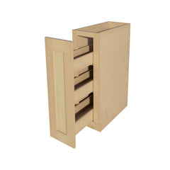 [SNW-BSR09] Shaker Solid Wood RTA Spice Rack Base Cabinet with 3 Shelves