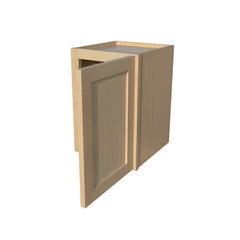 RTA Solid Wood Single Door Wall Cabinets - Kitchen, Bathroom, Living Room and Office Shaker Natural Wood