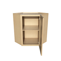 RTA Solid Wood Diagonal Corner Cabinets - Kitchen, Bathroom, Living Room and Office Shaker Natural Wood