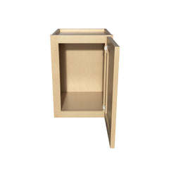 RTA Solid Wood Single Door Wall Cabinets - Kitchen, Bathroom, Living Room and Office Shaker Natural Wood