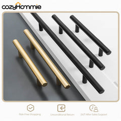 T-Shaped Design Cylindrical Cabinet Drawer Handles/ Knobs, Aluminum-Alloy Handles and Knobs for Kitchen Cabinets Elegant, Furniture Hardware