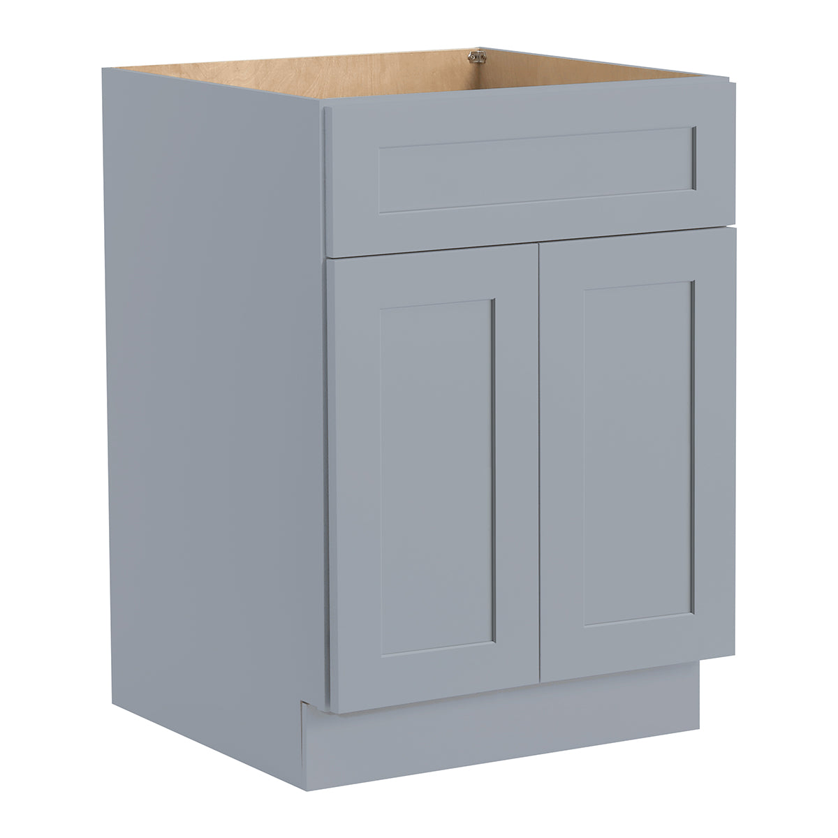 RTA Solid Wood Shaker gray Kitchen Bathroom Base Cabinet for Kitchen, Bathroom & Laundry storage, with 2 Doors 1 Drawer 1 Shelf