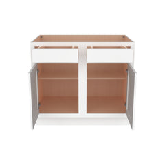 [B39-B42] Inset Series  Double Door Double Drawer Bases-Origami White