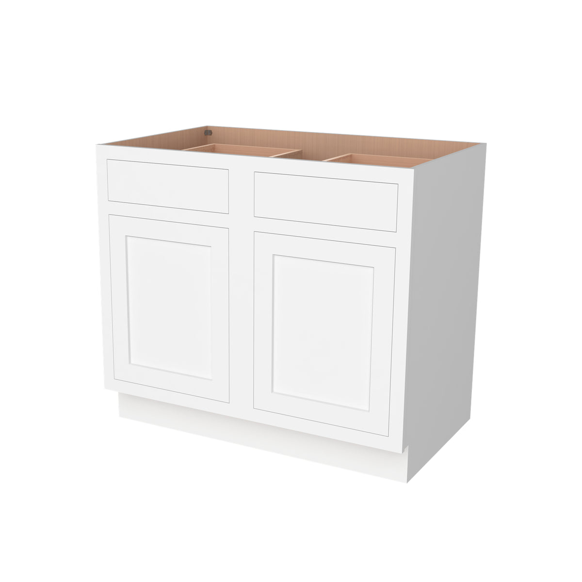 [B39-B42] Inset Series  Double Door Double Drawer Bases-Origami White