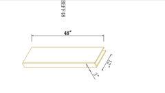 Shaker Origami White-Floating Shelf SOW-BEFF48
