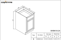 [BWBK18-2A] Inset Series Waste Basket Base-Origami White