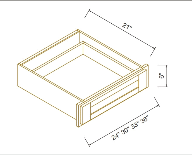 [DD24A-DD36A] Knee Drawers