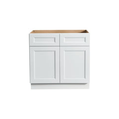 RTA Solid Wood Escada Kitchen/Living Room Base Cabinet with 2 Drawers 1 Shelf and 2 Doors