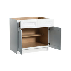 RTA Solid Wood Escada Kitchen/Living Room Base Cabinet with 2 Drawers 1 Shelf and 2 Doors