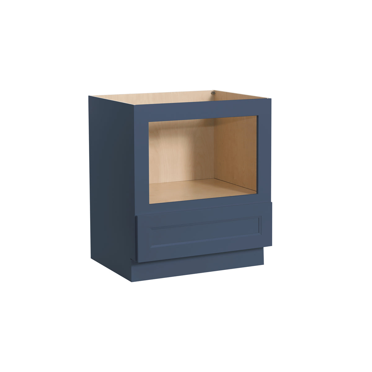 RTA Solid Wood Escada Microwave Base Cabinet with 1 Drawer，Midnight Blue