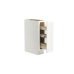 RTA Solid Wood Escada Dove Spice Rack Base Cabinet for Kitchen Bathroom and Laundry Storage