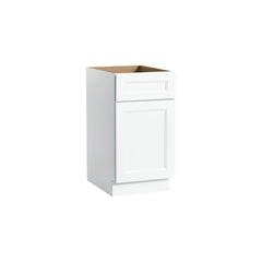 RTA Solid Wood Escada White Waste Basket Base Cabinet for Kitchen/Living Room