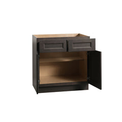 RTA Solid Wood Escada Kitchen/Living Room Base Cabinet with 2 Drawers 1 Shelf and 2 Doors