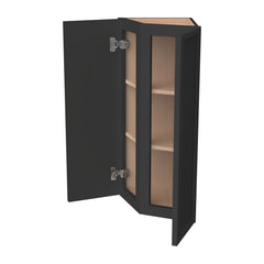 RTA Newtown Solid Wood Wall Cabinet Charcoal Black for Kitchen, Bathroom & Laundry Storage